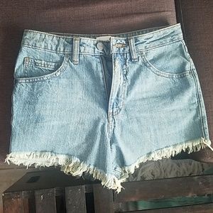 RVCA high waisted jean shorts